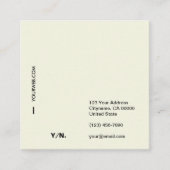 Moderne minimale Typografie Square Visitekaartje (Voorkant)