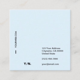 Moderne minimale Typografie Square Visitekaartje