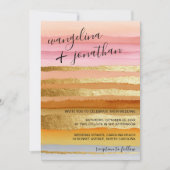 Moderne Minimale Typografie Sunset Gold Wedding Kaart (Voorkant)