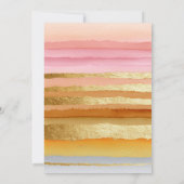 Moderne Minimale Typografie Sunset Gold Wedding Kaart (Achterkant)