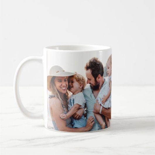 Moderne minimale typografie vakantie koffiemok (Links)