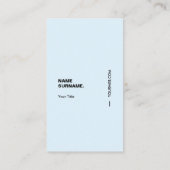 Moderne minimale Typografie Verticaal Visitekaartj Visitekaartje (Achterkant)