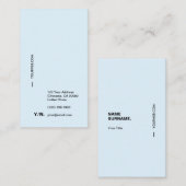 Moderne minimale Typografie Verticaal Visitekaartj Visitekaartje (Voorkant / Achterkant)