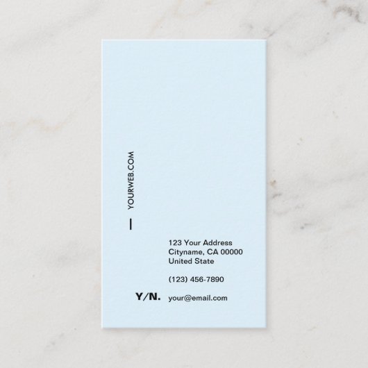 Moderne minimale Typografie Verticaal Visitekaartj Visitekaartje (Voorkant)