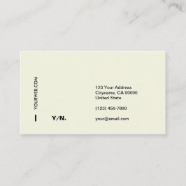 Moderne minimale Typografie-Visitekaartje Visitekaartje