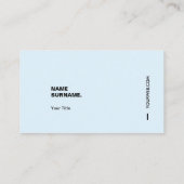 Moderne minimale Typografie-Visitekaartje Visitekaartje (Achterkant)