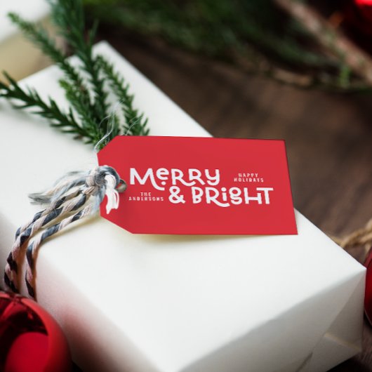 Moderne, minimale typografie, vrolijk cadeaulabel