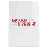 Moderne, minimale typografie, vrolijk medium cadeauzakje (Achterkant)