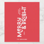 Moderne, minimale typografie, vrolijk wijn etiket (Enkel label)