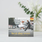 Moderne minimale Typografie Weduwfoto Hartelijk da Briefkaart (Staand voorkant)