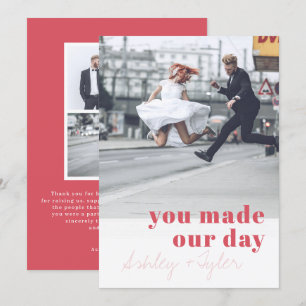 Moderne minimale Typografie Weduwfoto Hartelijk da Kaart