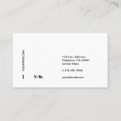 Moderne minimale Typografie White Visitekaartje (Voorkant)