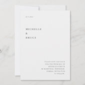 Moderne Minimale Typografie Zwart-wit Bruiloft Save The Date (Voorkant)