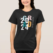 Moderne minimale Typografische Afstudeerder van 20 Tri-Blend Shirt (Voorkant)