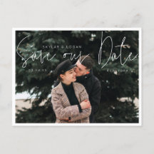 Moderne minimale Typografische foto bespaart de da