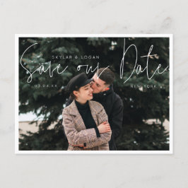 Moderne minimale Typografische foto bespaart de da Aankondigingskaart