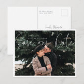 Moderne minimale Typografische foto bespaart de da Aankondigingskaart (Voorkant / Achterkant)