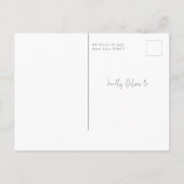 Moderne minimale Typografische foto bespaart de da Aankondigingskaart (Achterkant)