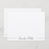 Moderne, minimale Typografische Sjabloon Felt Whit (Voorkant / Achterkant)