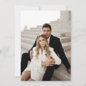 Moderne minimale uitnodiging voor bruiloft met fot (Achterkant)