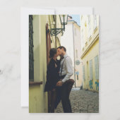 Moderne minimale uitnodiging voor bruiloft met fot (Achterkant)