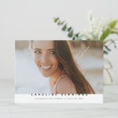 Moderne minimale uitnodiging voor fotoAfstuderen (Staand voorkant)