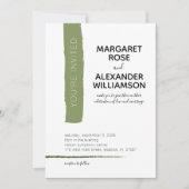 Moderne minimale uitnodiging voor groene streep br (Voorkant)