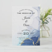 Moderne minimale uitnodiging voor het witte huweli (Staand voorkant)