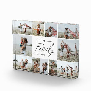 Moderne minimale unieke fotocollage familie elegan fotoblokken