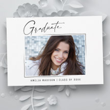 Moderne minimale unieke inktscript Afstuderen foto