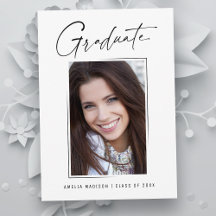 Moderne minimale unieke inktscript Afstuderen foto