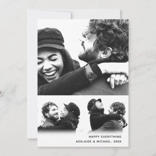 Moderne minimale vakantiefoto-Kaart Feestdagenkaart (Voorkant)