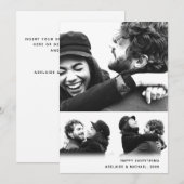 Moderne minimale vakantiefoto-Kaart Feestdagenkaart (Voorkant / Achterkant)