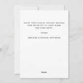 Moderne minimale vakantiefoto-Kaart Feestdagenkaart (Achterkant)