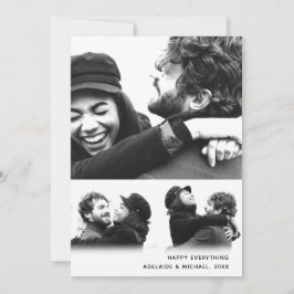 Moderne minimale vakantiefoto-Kaart Feestdagenkaart