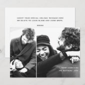 Moderne minimale vakantiefoto-Kaart Feestdagenkaart (Voorkant / Achterkant)