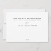 Moderne minimale vakantiefoto-Kaart Feestdagenkaart (Achterkant)