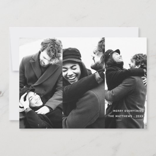 Moderne minimale vakantiefoto-Kaart Feestdagenkaart (Voorkant)