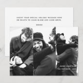 Moderne minimale vakantiefoto-Kaart Feestdagenkaart (Voorkant / Achterkant)