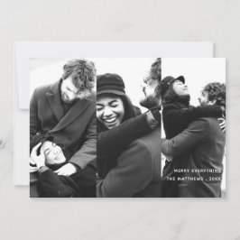 Moderne minimale vakantiefoto-Kaart Feestdagenkaart