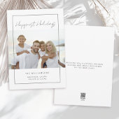 Moderne minimale vakantiefoto Merriest Christmas Feestdagenkaart