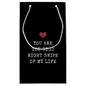 Moderne minimale Valentijnsdag zwart Klein Cadeauzakje (Achterkant)