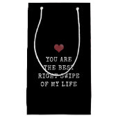 Moderne minimale Valentijnsdag zwart Klein Cadeauzakje (Voorkant)