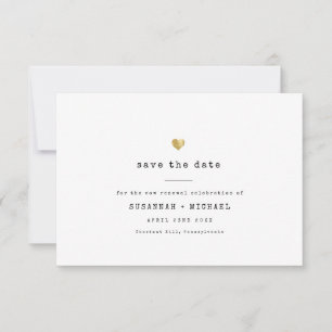 Moderne minimale vernieuwing van de goudwieg voor  save the date