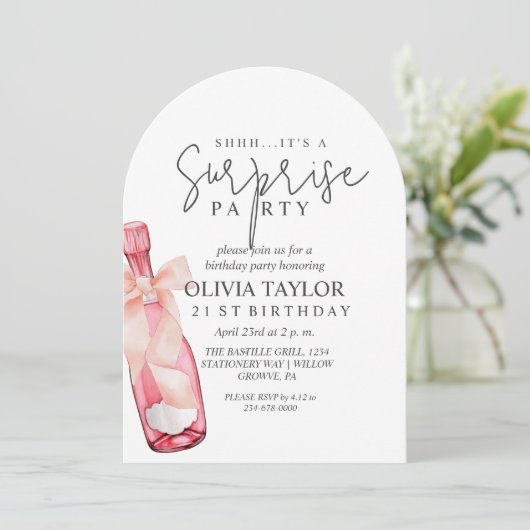 Moderne Minimale Verrassing 21e Verjaardag Meisje  Kaart (Staand voorkant)