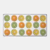 Moderne minimale verse gehaakte citrusschijfjes bureaumat (Voorkant)