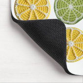 Moderne minimale verse gehaakte citrusschijfjes muismat (Hoek)