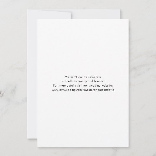 Moderne, minimale verticale foto slaat de datum op save the date (Achterkant)