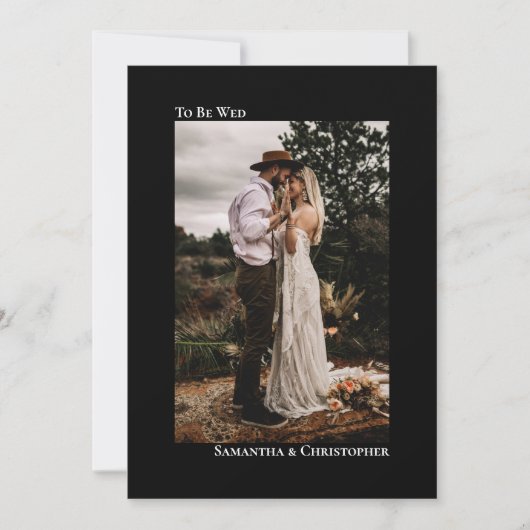 Moderne, minimale verticale foto van het zwarte hu kaart (Voorkant)