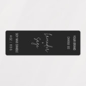 Moderne minimale verticale kaars zwart ding label (Design 1)